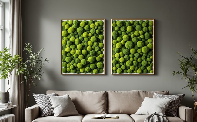 Živé mechové obrazy: Kousek přírody ve vašem domově