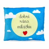Humorný polštář - dobré ráno / dobrou noc (1/2)