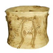 Kameninový květináč ranec se šňůrkou větší