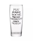 Sklenice na pivo - Piju jen dvakrát ročně (1/2)