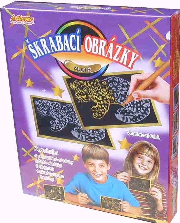 Škrábací obrázky - zlaté